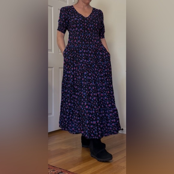 Superhero SCAMP & DUDE tiered PINK LEOPARD PRINT maxi! US SIZE 10 - Picture 13 of 13